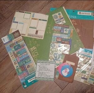 Girl Scouts Scrapbooking Kit with Green and Brown Accents